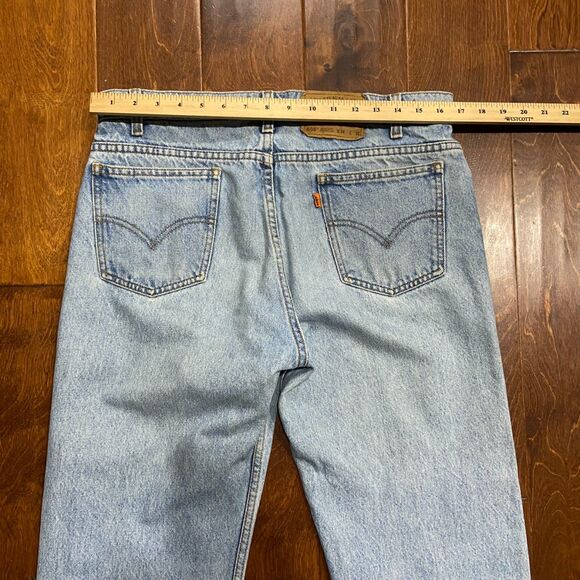 Levi's 505 Regular Orange Tab Vtg 1995 Light Blue Denim Jeans Men's 34W x 32L - Picture 8 of 10